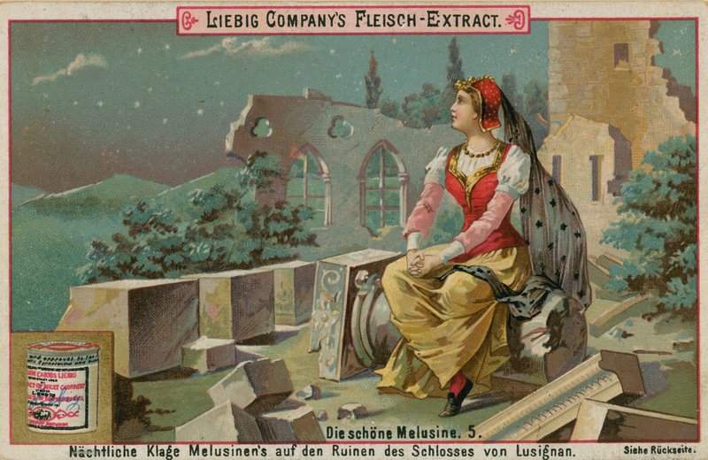 Melusine blandt ruinerne af European School
