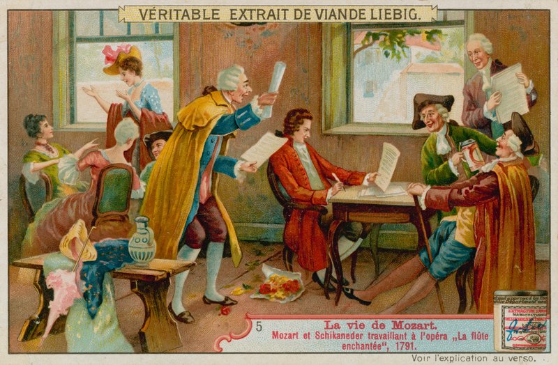 Mozart og Schikaneder arbejder på Tryllefløjten af European School