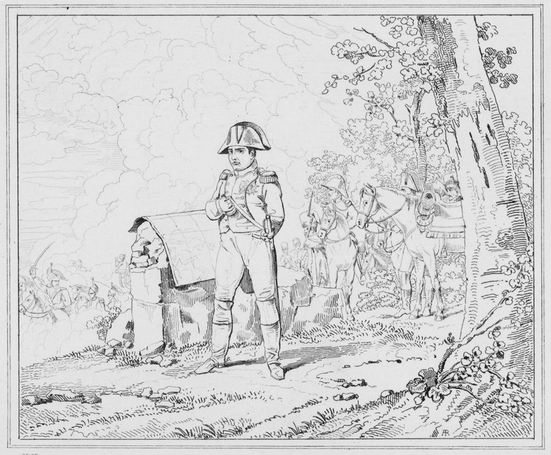 Napoleon: Napoleon a Charleroi, Napoleon ved Charleroi (gravering) af European School