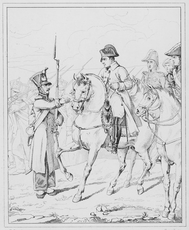 Napoleon: Sire ma mere est vieille et infirme, Sire min mor er en gammel og svag kvinde (gravering) af European School