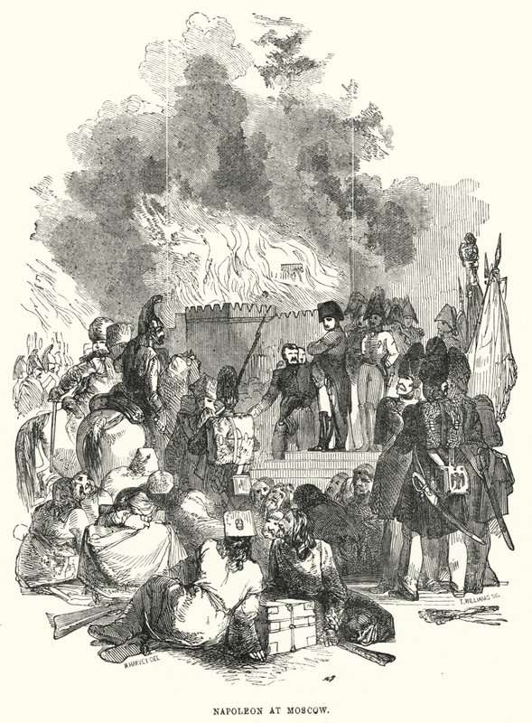 Napoleon i Moskva (gravering) af European School