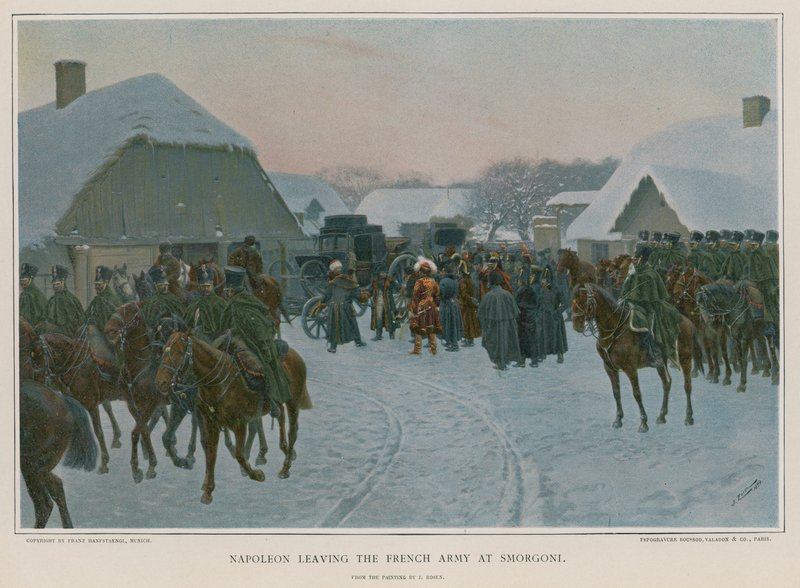 Napoleon forlader den franske hær ved Smorgoni af European School