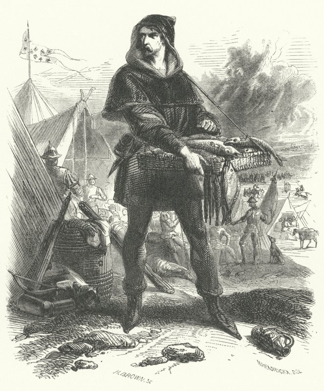 Nicolaas Zannekin, leder af de flamske bønders oprør 1323-1328 (stik) af European School