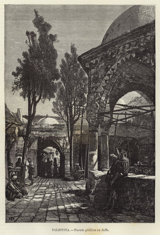 Palæstina, offentlig springvand i Jaffa af European School