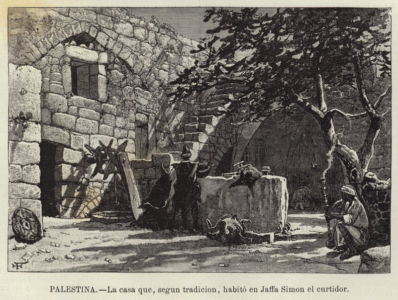 Palæstina, Huset, der ifølge traditionen boede i Jaffa Simon garveren af European School