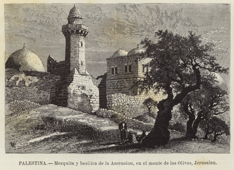 Palæstina, Moskeen og Himmelfartsbasilikaen, på Oliebjerget, Jerusalem af European School