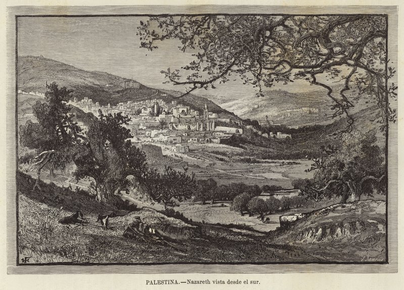 Palæstina, Nazareth set fra syd af European School