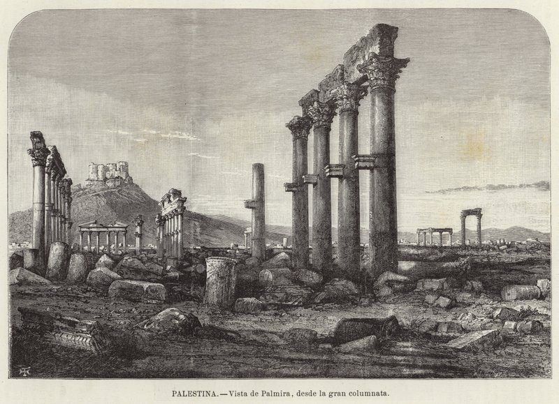 Palæstina, Udsigt over Palmyra, fra den store søjlegang af European School