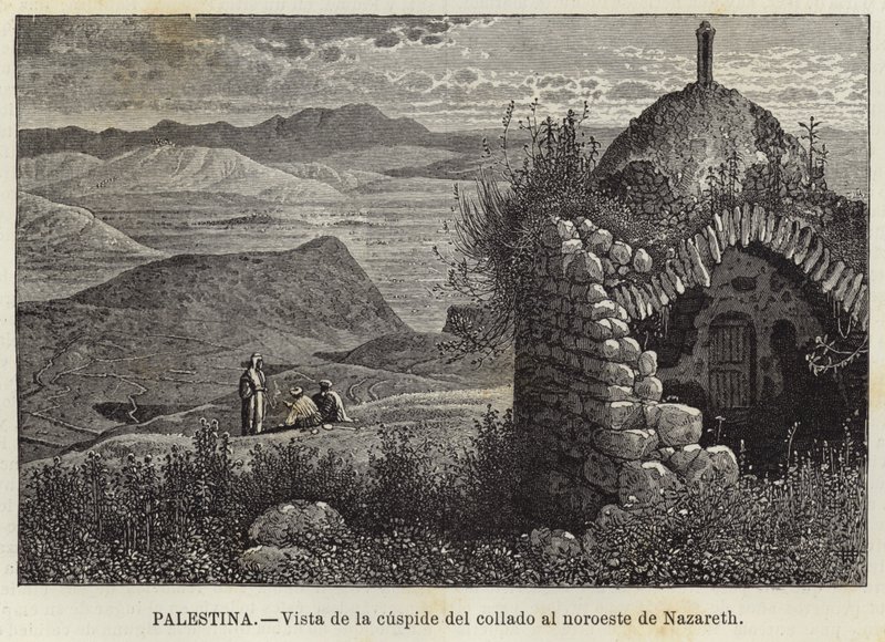 Palæstina, Udsigt over toppen af ​​bakken nordvest for Nazareth af European School