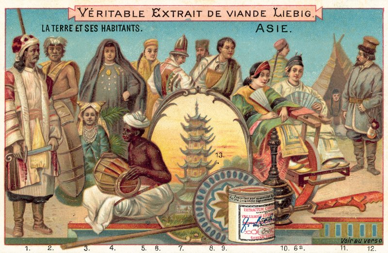 Folk i Asien (chromolitho) af European School