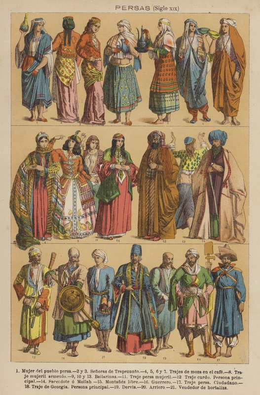 Persien, 1800-tallet (farvefotografier) af European School