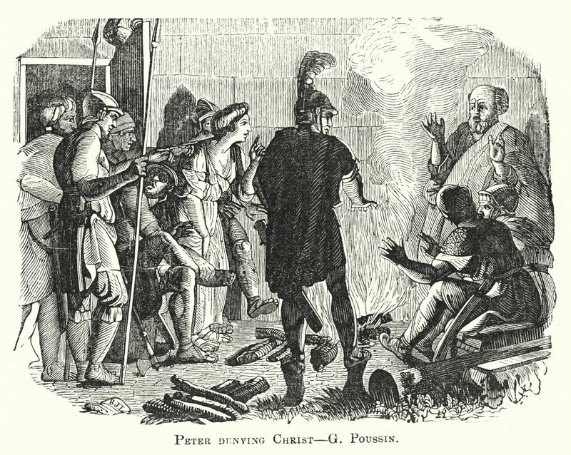 Peter fornægter Kristus (gravering) af European School