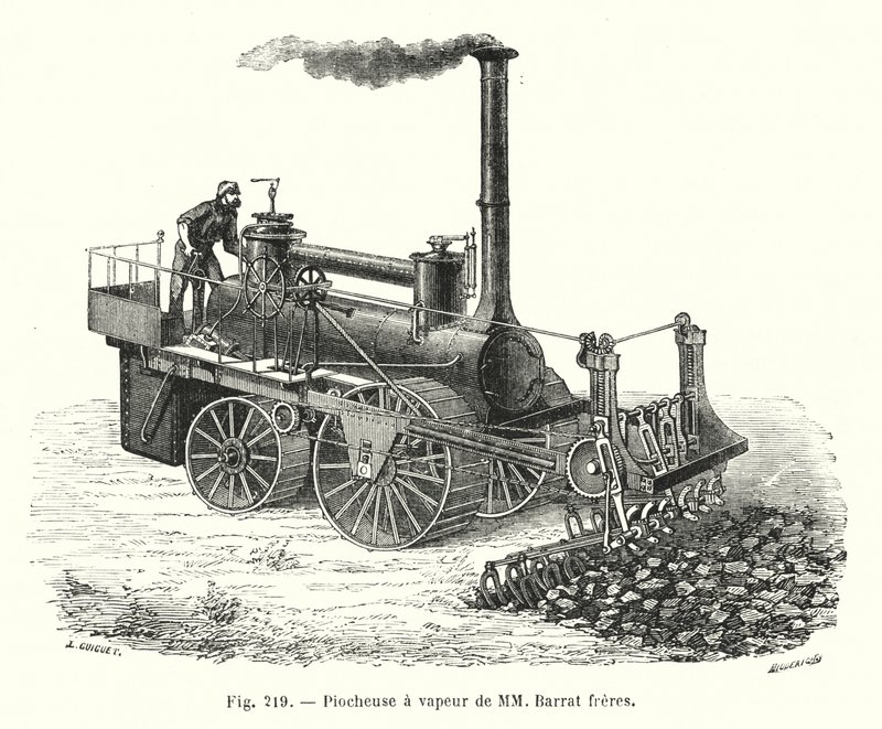Steam pickaxe af MM Barrat brothers (gravering) af European School