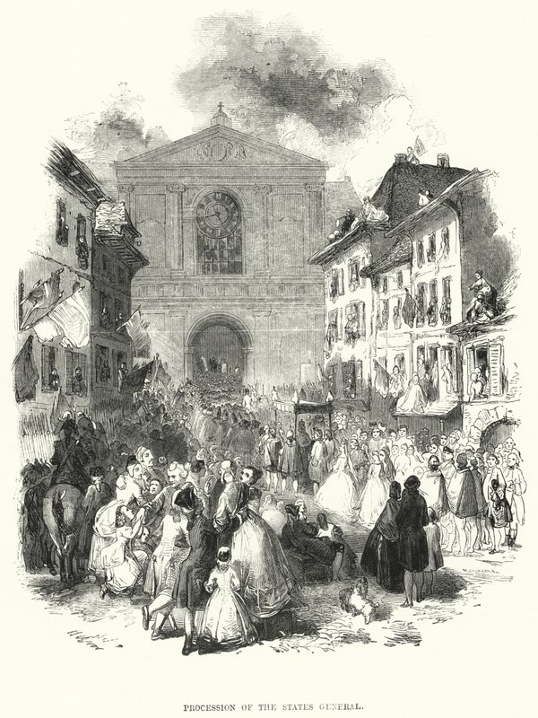 Generalstaternes procession (gravering) af European School