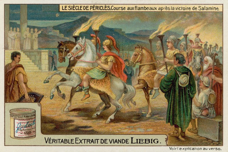 Procession af fakler efter slaget ved Salamis af European School