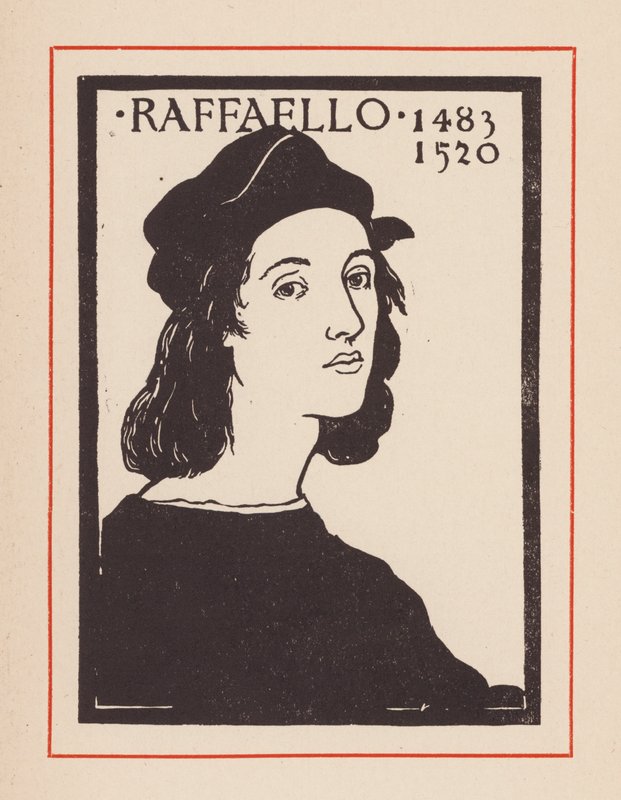 Raphael, italiensk renæssancekunstner og arkitekt (litografi) af European School
