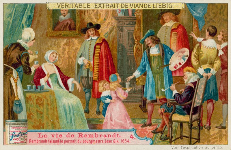 Rembrandt maler billedet af Jan Six af European School