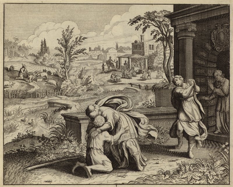 Return of the Prodigal Son (gravering) af European School