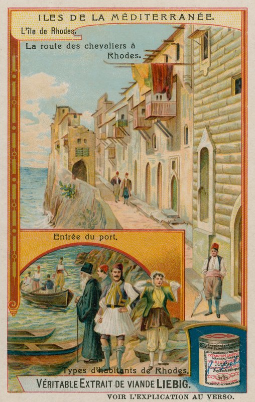 Rhodos: Indgangen til havnen og vejen taget af Knights Hospitaller af European School