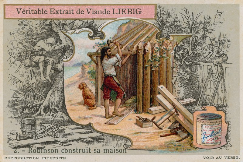Robinson Crusoe bygger sin hytte af European School