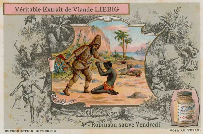Robinson Crusoe med Man Friday af European School