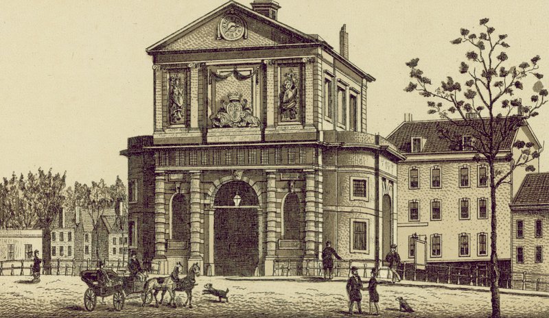 Rotterdam: Delftsche Poort (litografi) af European School