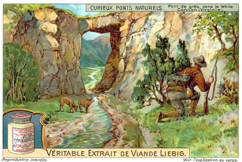 Sandstensbro i White Canyon, Virginia (chromolitho) af European School