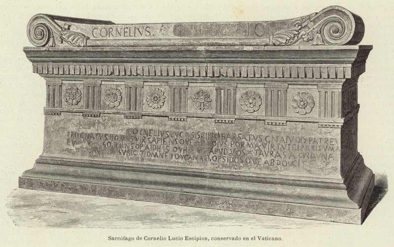 Sarkofag af Cornelius Lucius Scipio, bevaret i Vatikanet af European School