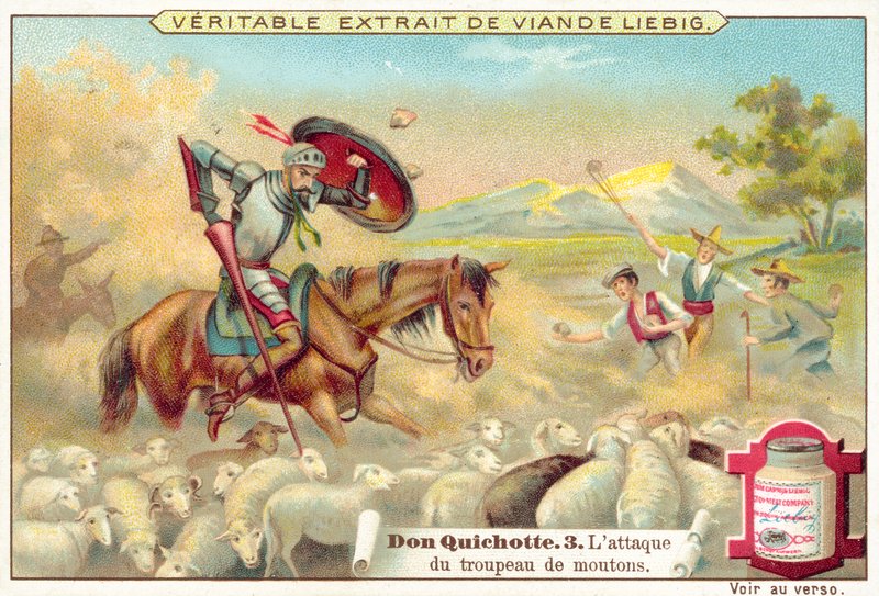 Scene fra Don Quixote (chromolitho) af European School