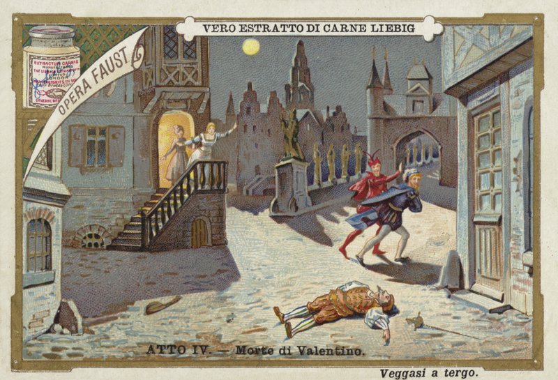 Scene fra Faust, en opera af Charles Gounod af European School