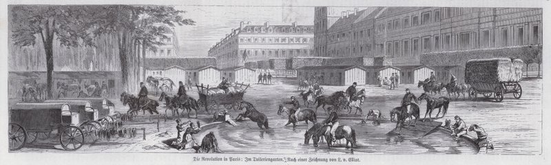 Scene i Jardin des Tuileries under Pariserkommunen af European School