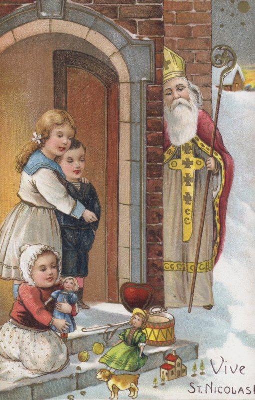 Kort til Sankt Nikolaus-dag (chromolitho) af European School