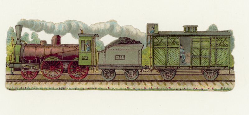 Damptog (chromolitho) af European School
