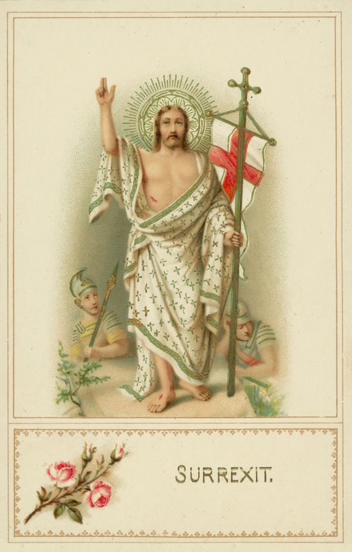 Surrexit (Kristus er opstanden) (chromolitho) af European School