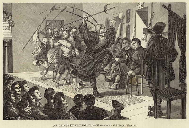 Kineserne i Californien - Scenen i Theatre Royal af European School