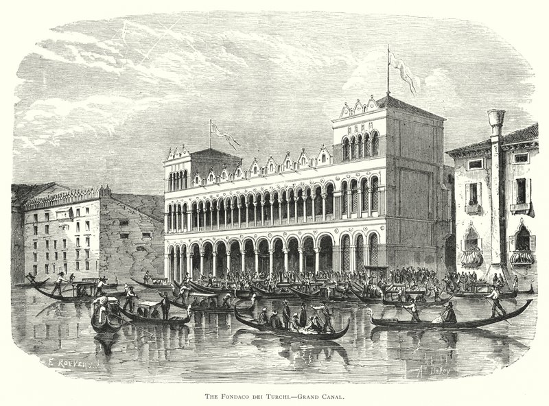 Fondaco dei Turchi, Canal Grande (gravering) af European School