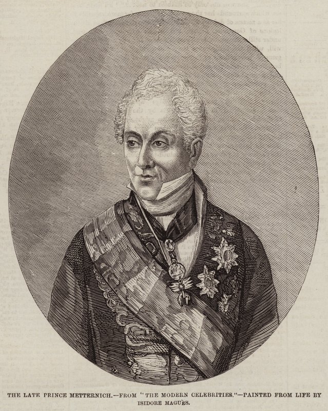 Den afdøde prins Metternich (gravering) af European School