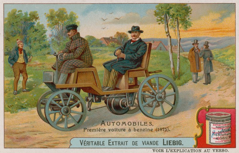 Den første benzinbil, 1875 af European School