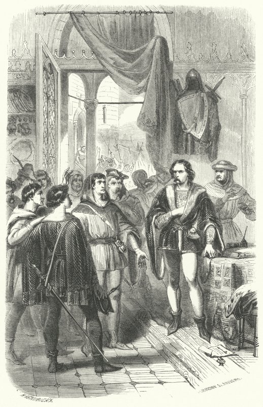 Befolkningen i Gent beder Philip van Artevelde om at lede deres oprør mod Louis II, grev af Flandern af European School