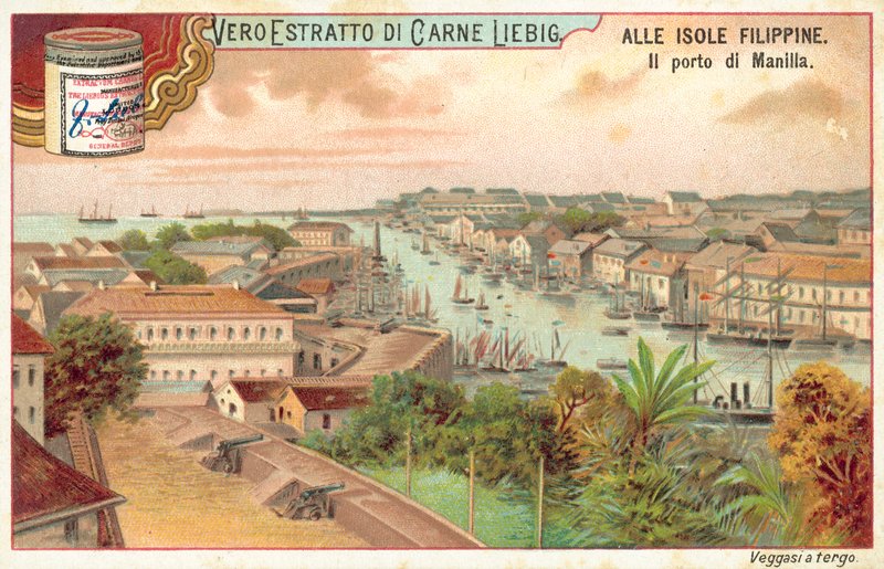 Havnen i Manila (chromolitho) af European School