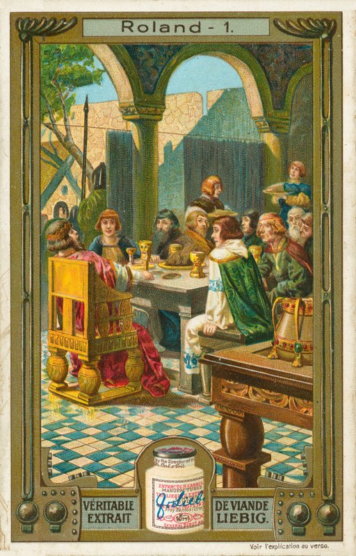 Historien om Roland, Liebig-kort, begyndelsen af det 20. århundrede (chromo) af European School