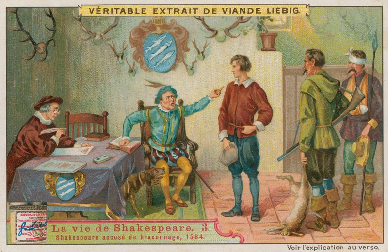 Den unge Shakespeare anklaget for krybskytteri, 1584 af European School