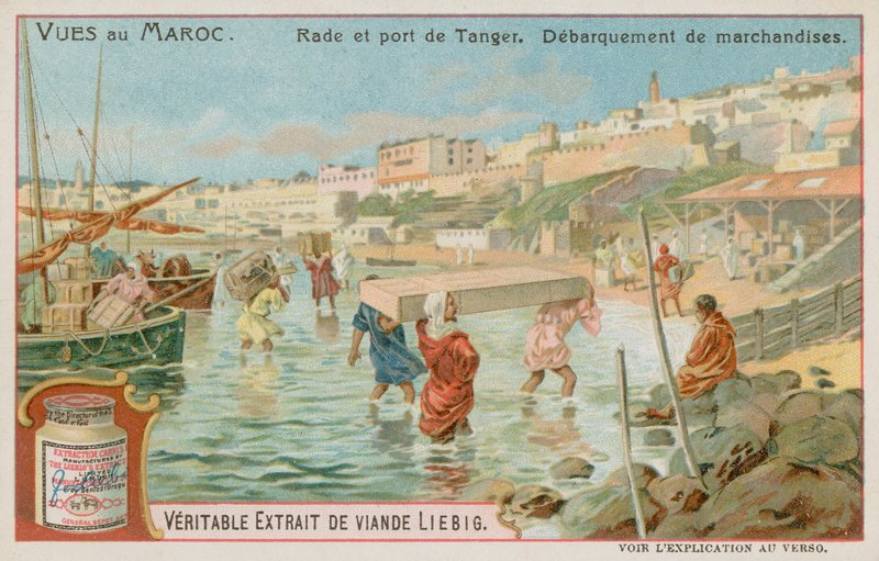 Losning af varer i havnen i Tanger af European School