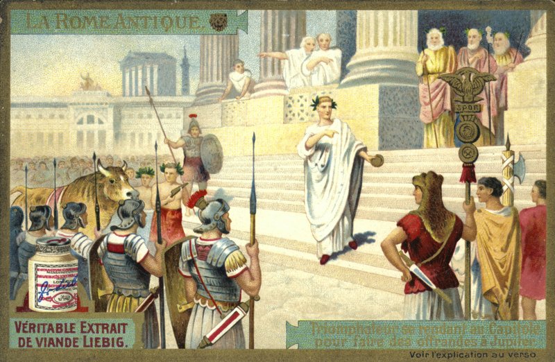Victor visiting the Capitol to make offerings to Jupiter, Ancient Rome  af European School