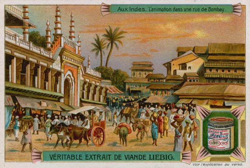 Udsigt over en gade i Bombay af European School