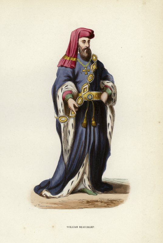 William Beauchamp (farvet gravering) af European School