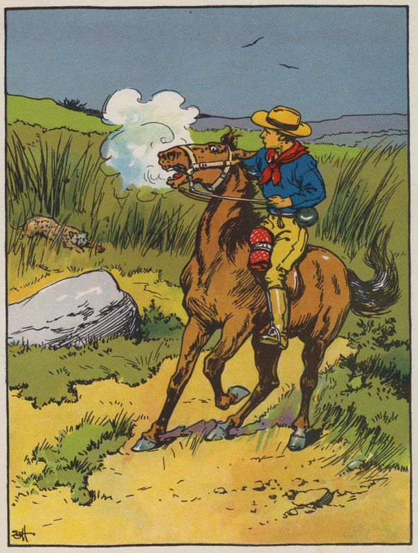 Lost in the Veldt (farve litho) af Evelyn Stuart Hardy
