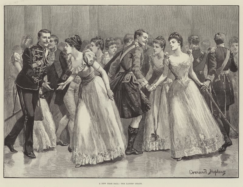 Et nytårsbal, damekæden af Everard Hopkins