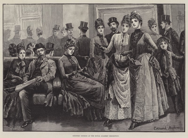 Country Cousins på Royal Academy Exhibition af Everard Hopkins
