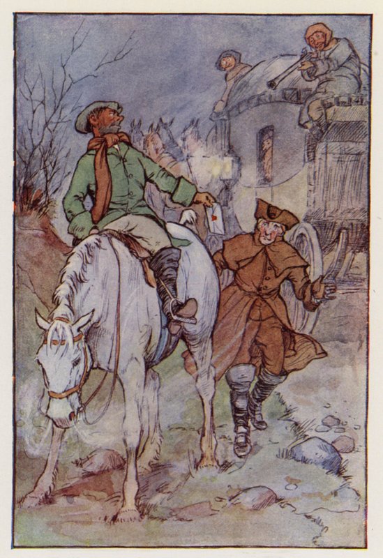 Illustration til En fortælling om to byer af Charles Dickens (farvelitografi) af F. M. B. Blaikie